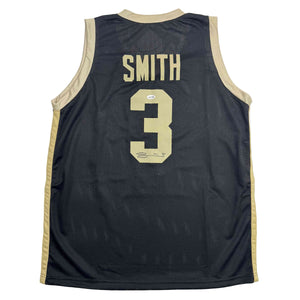 Autographed/Signed Braden Smith Purdue Black College Basketball Jersey JSA COA