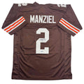 Autographed/Signed Johnny Manziel Cleveland Football Brown Jersey Beckett BAS COA