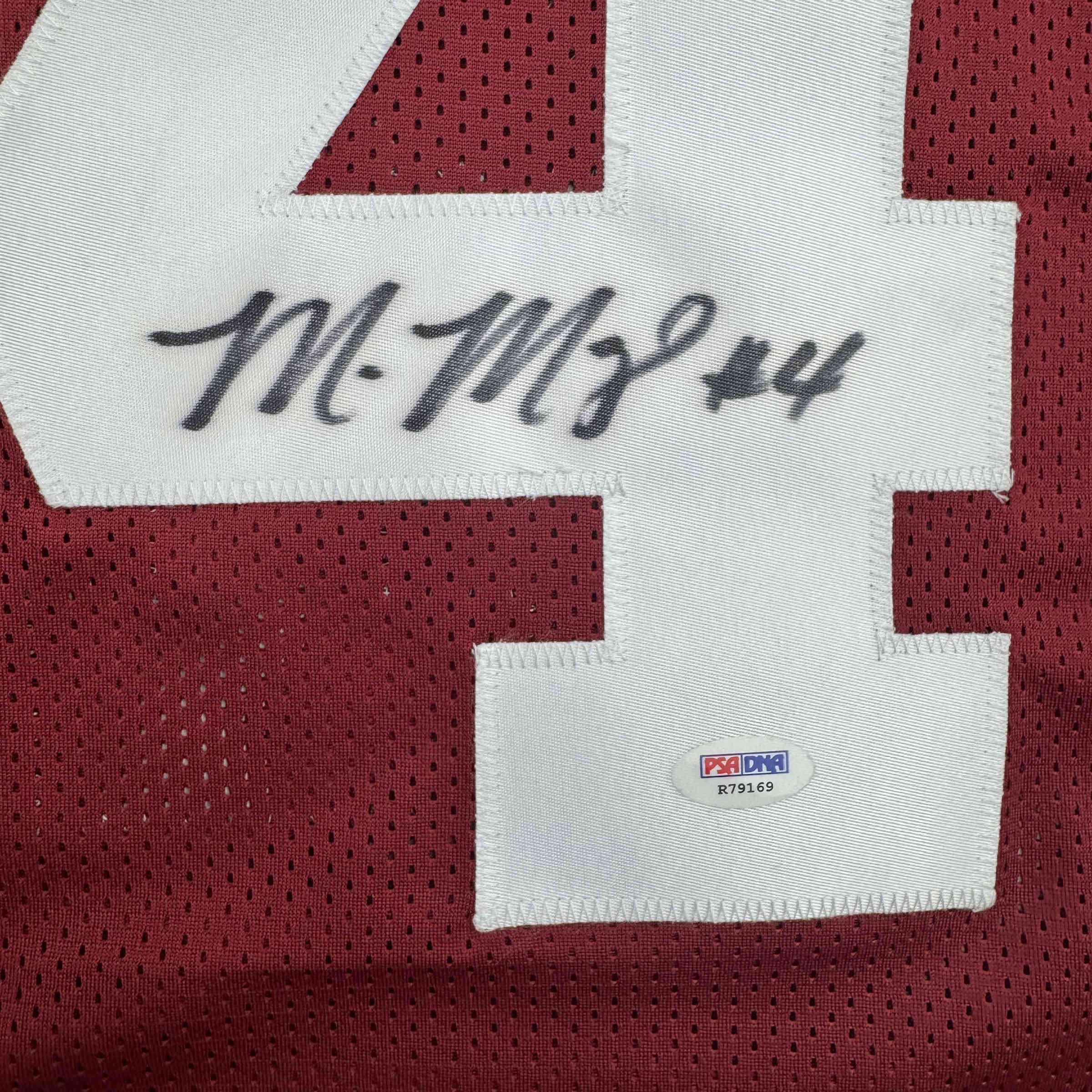 Autographed/Signed Marquis Maze Alabama Red College Football Jersey PSA COA