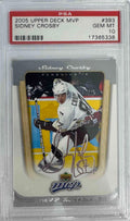 Graded 2005 Upper Deck MVP Sidney Crosby #393 Rookie RC Hockey Card PSA 10 Gem Mint
