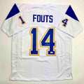 Autographed/Signed Dan Fouts San Diego White Football Jersey Beckett BAS COA