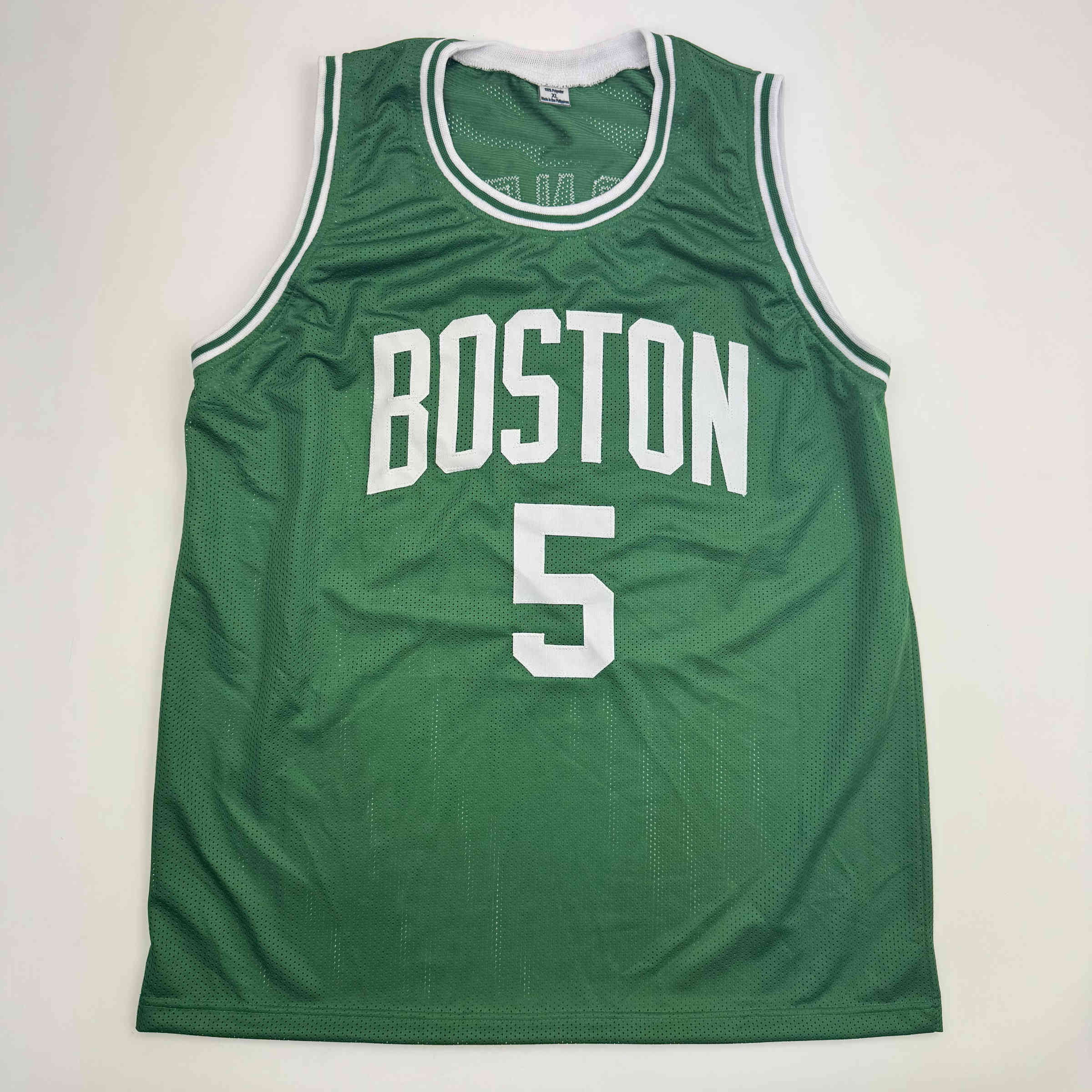 Autographed/Signed Kevin Garnett Boston Green Basketball Jersey Beckett BAS COA