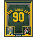 Framed Autographed/Signed Lukas Van Ness 35x39 Green Bay Color Rush Football Jersey Beckett BAS COA
