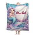 Personalized Mermaid Blanket Throw | Custom Name Gift
