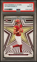 Graded 2024 Panini Rookies & Stars Jayden Daniels #148 Rookie RC Football Card PSA 8 Near Mint