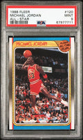 Graded 1988 Fleer All Star Michael Jordan #120 Basketball Card PSA 9 Mint