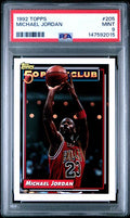 Graded 1992 Topps Michael Jordan #205 Basketball Card PSA 9 Mint