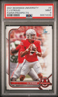 Graded 2021 Topps Bowman University CJ Stroud #3 Paper Prospects Rookie RC Football Card PSA 9 Mint
