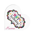 Happy Birthday Heart Acrylic Ornament | Personalized Gift - 5.9 inch / 15 cm