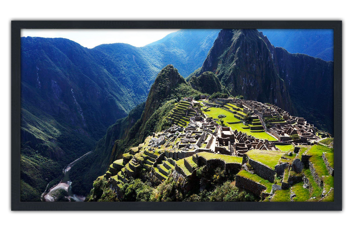 Professionally Framed Ancient City of Machu Picchu Peru Skyline High-Resolution Panoramic Photo 12x22 Wall Art