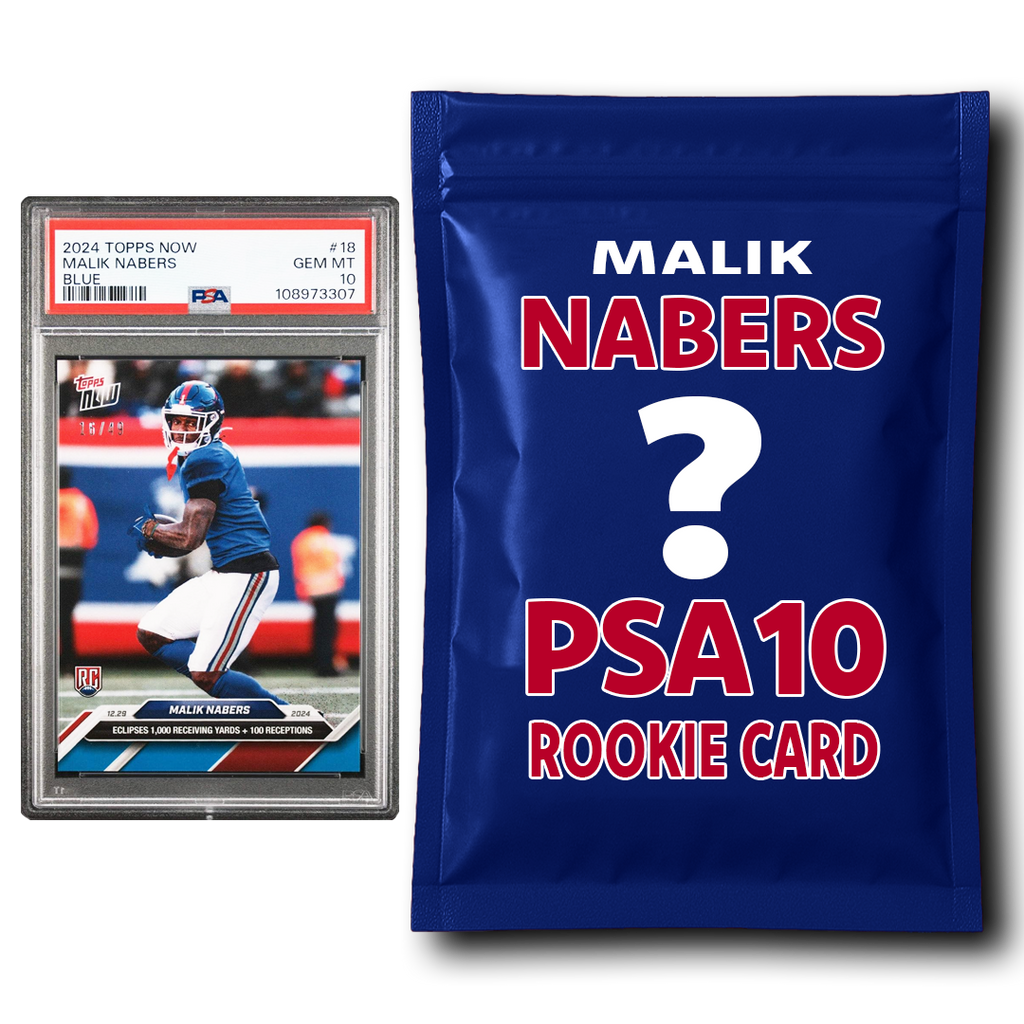 Malik Nabers PSA 10 Graded Football Rookie Card Mystery Pack