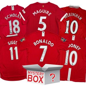 Manchester United Autographed/Signed Soccer Jersey Mystery Box with PSA JSA or Beckett COA