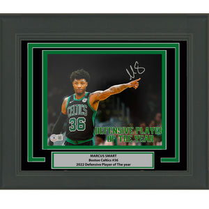 Framed Autographed/Signed Marcus Smart Boston Celtics 8x10 Basketball Photo Beckett BAS COA