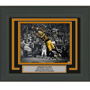 Framed Autographed/Signed Marques Colston New Orleans Saints 16x20 Football Photo JSA COA #2