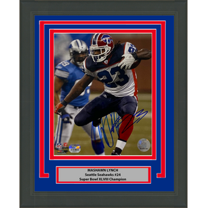 Framed Autographed/Signed Marshawn Lynch Buffalo Bills 8x10 Football Photo Fanatics COA