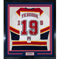 Framed Autographed/Signed Matthew Tkachuk 35x39 Florida White Retro Hockey Jersey JSA COA