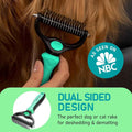Maxpower Dual-Sided Pet Grooming Rake for Dogs & Cats – Dematting Tool
