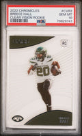 Graded 2022 Panini Chronicles Breece Hall #CVR2 Clear Vision Rookie RC Football Card PSA 10 Gem Mint