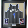 Framed Autographed/Signed Tracy McGrady 35x39 Orlando Magic Black Authentic Swingman Mitchell & Ness Basketball Jersey Fanatics COA