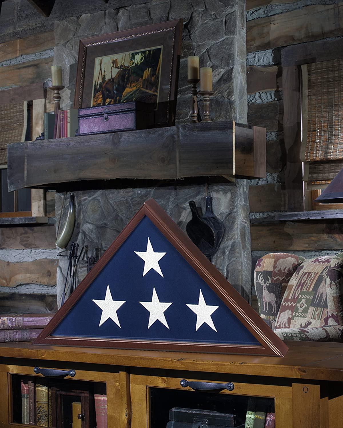 Memorial Flag Case, Burial Flag Boxes comes complete with wall hardware