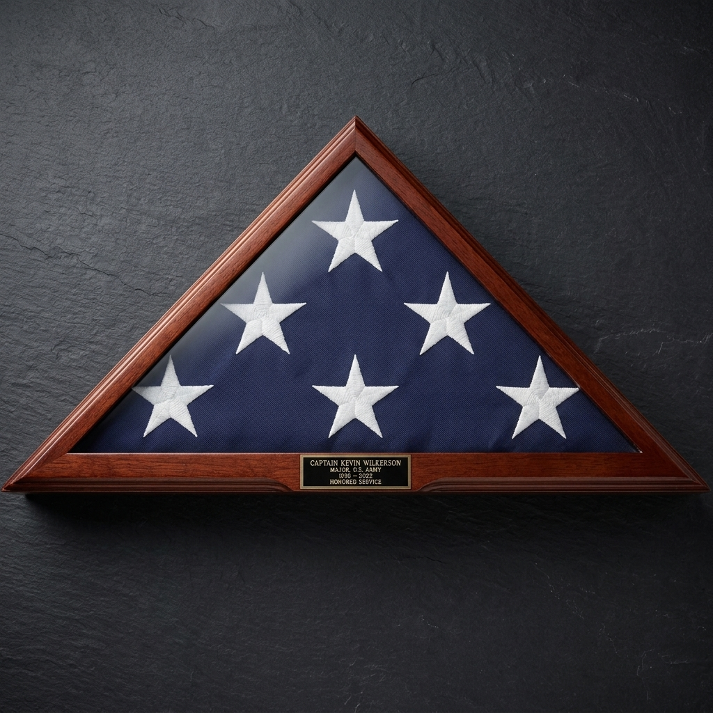 Flags Connections Veteran Flag Case, Veteran Flag Display Case
