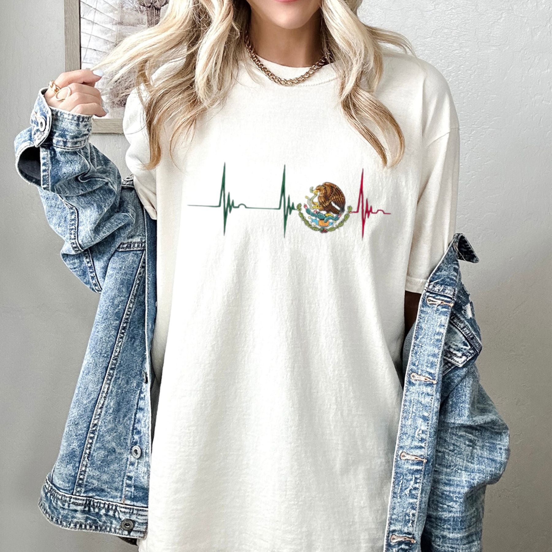 Mexico Heartbeat Heritage T-Shirt – Iconic Mexican Pride Graphic Tee, Premium 100% Cotton Viva Mexico Pulse Top, Made in USA