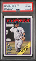 Graded 2023 Topps Update Anthony Volpe #88US50 1988 Topps Rookie RC Baseball Card PSA 10 Gem Mint