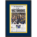 Framed The Detroit News Michigan Wolverines Victorious 2023 NCAA CFP National Champions 14x23 Newspaper Cover Photo Professionally Matted V1