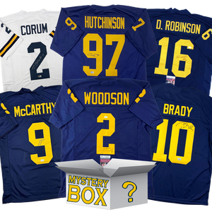 Autographed/Signed University of Michigan College Football Jersey Mystery Box with PSA JSA or Beckett COA