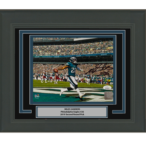 Framed Autographed/Signed Miles Sanders Philadelphia Eagles 8x10 Football Photo JSA COA #2