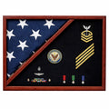 Flag Connections Military Shadow Box, Military Medals Display Case