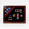Colonial Classic Shadow Box & Flag Case - Cherry