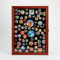Collector Medal/Lapel Pin Display Case Holder Cabinet Shadow Box - Oak