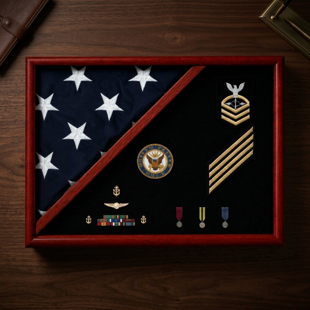 Military Shadow Box, Military Medals Display Case