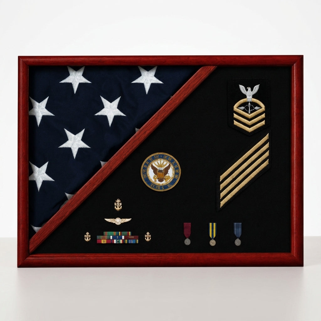 Military Shadow Box, Military Medals Display Case