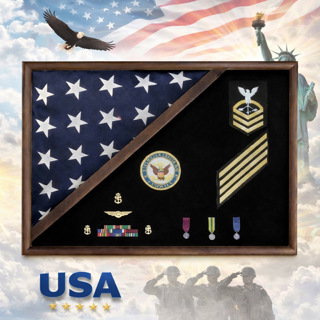 MEMORIAL FLAG CASE - FOLDED CORNER.