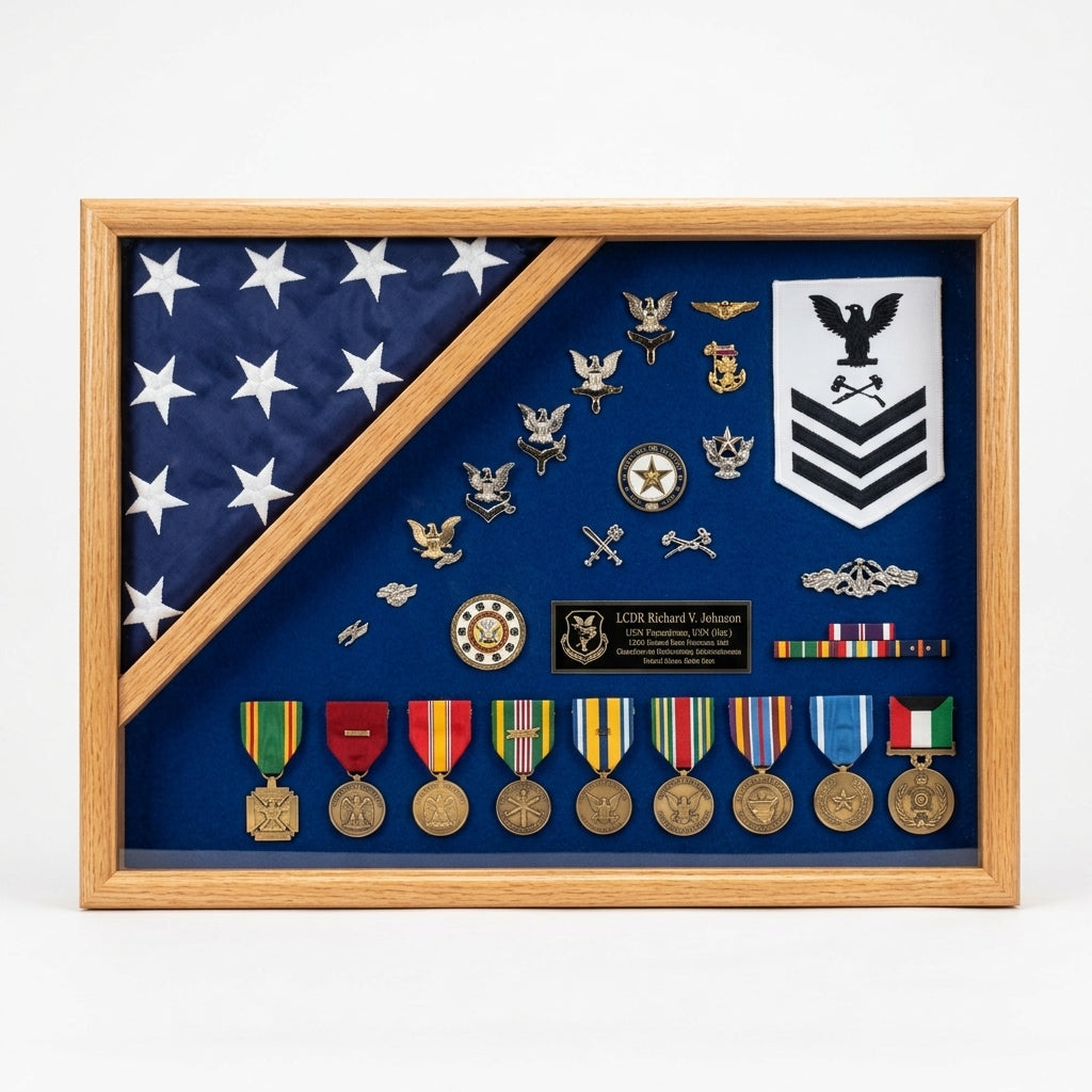 Military Shadow Box 18x24 - 3'x5' flag