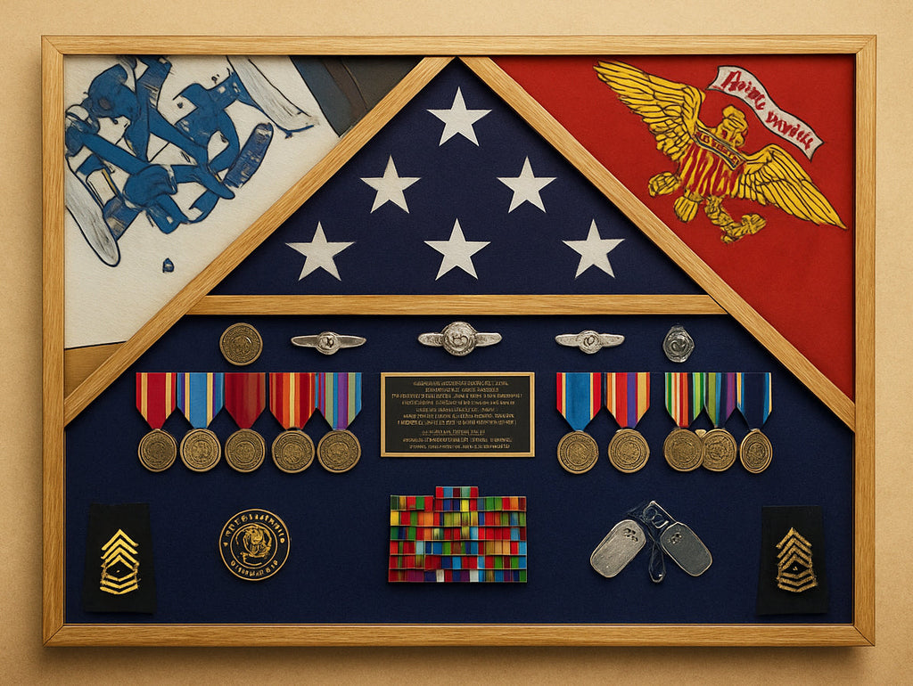 Flag Shadow case, 3 Flag Military Shadow Box - Fit 3' x 5' Flag or Fit 5' x 9.5' Casket Flag.