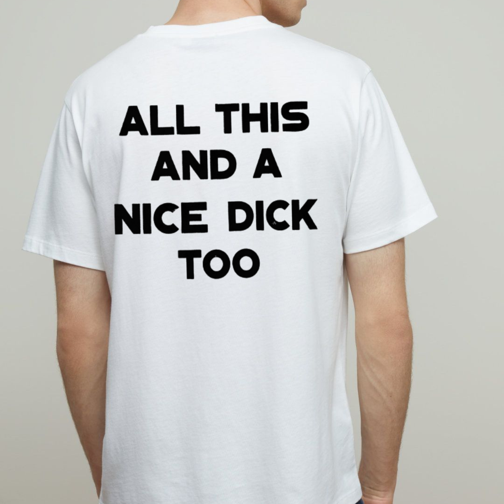 Minimalist "All This" Bold Quote Tee – Sarcastic Men's Graphic Shirt