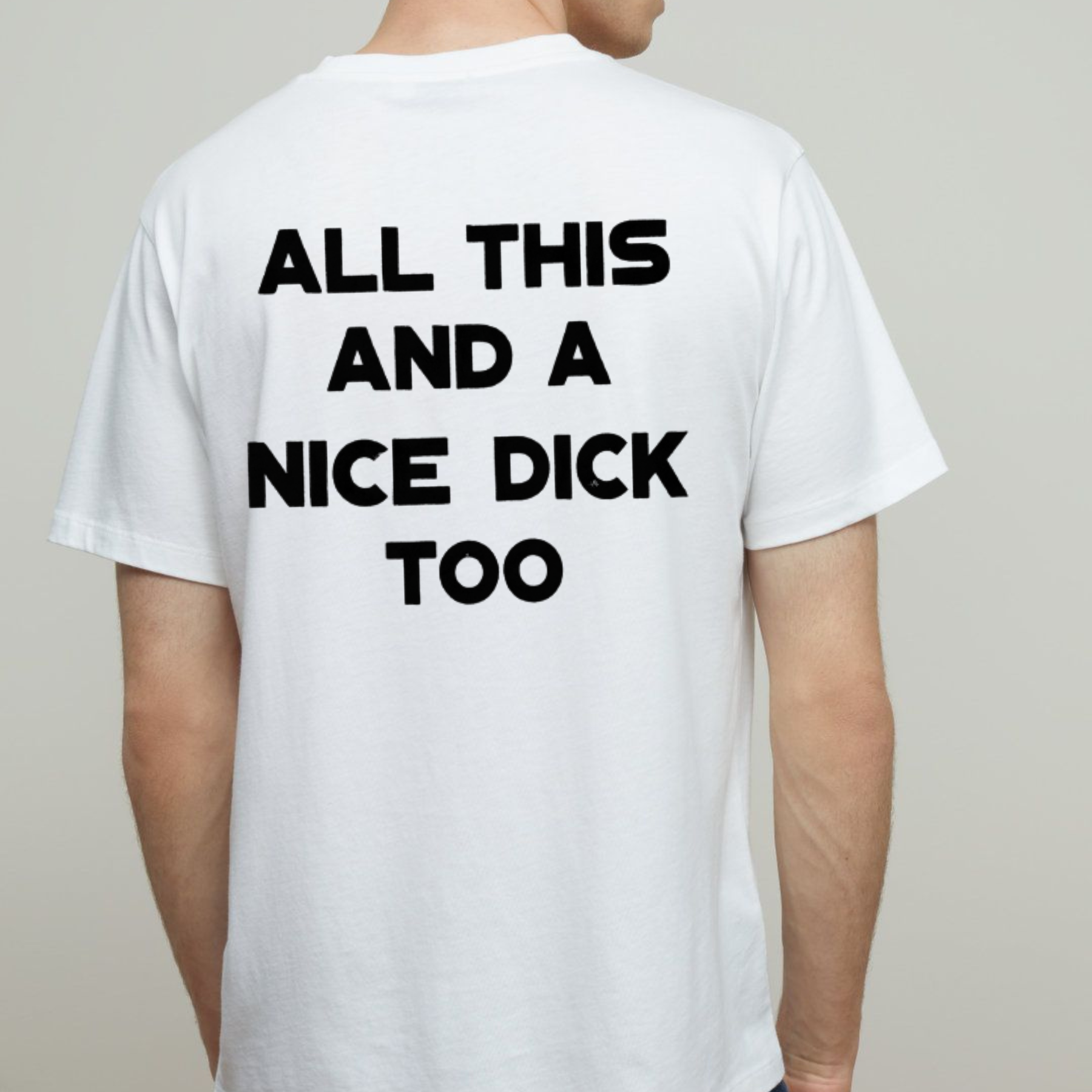 Minimalist "All This" Bold Quote Tee – Sarcastic Men's Graphic Shirt