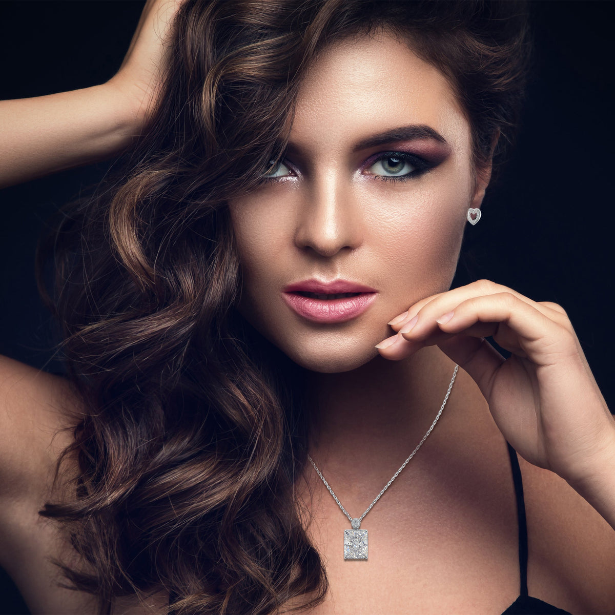 5CT (10mm) Radiant Cut Moissanite Diamond Necklace