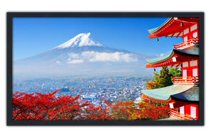 Professionally Framed Mount Fuji Japan Skyline High-Resolution Panoramic Photo 12x22 Wall Art