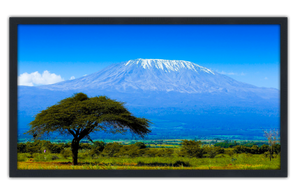 Professionally Framed Mount Kilimanjaro Africa Skyline High-Resolution Panoramic Photo 12x22 Wall Art