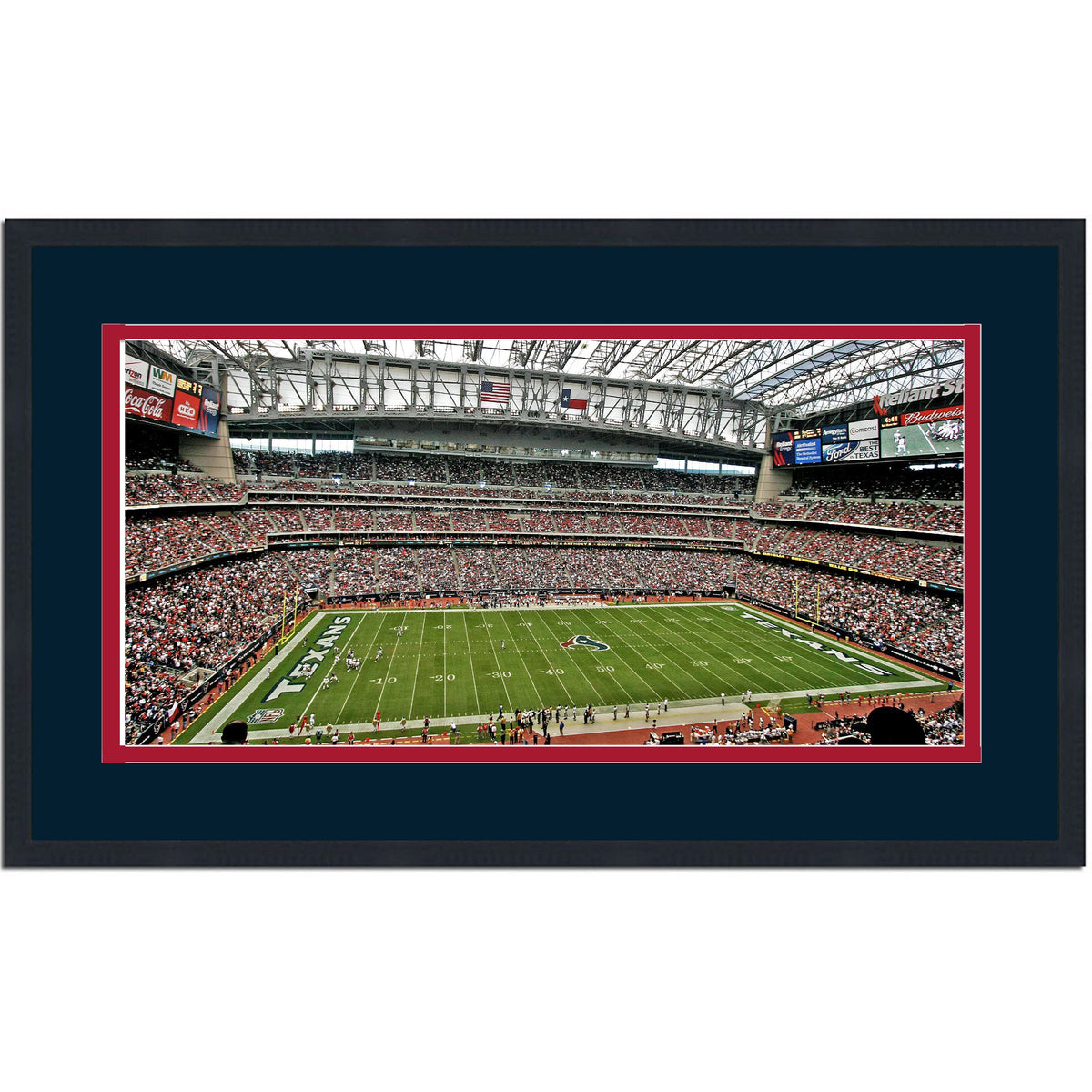 Framed NRG Stadium Houston Texans 16x24 Football Photo Professionally Matted