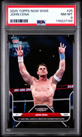 Graded 2025 Topps Now WWE John Cena #25 Wrestling Card PSA 8 Near Mint