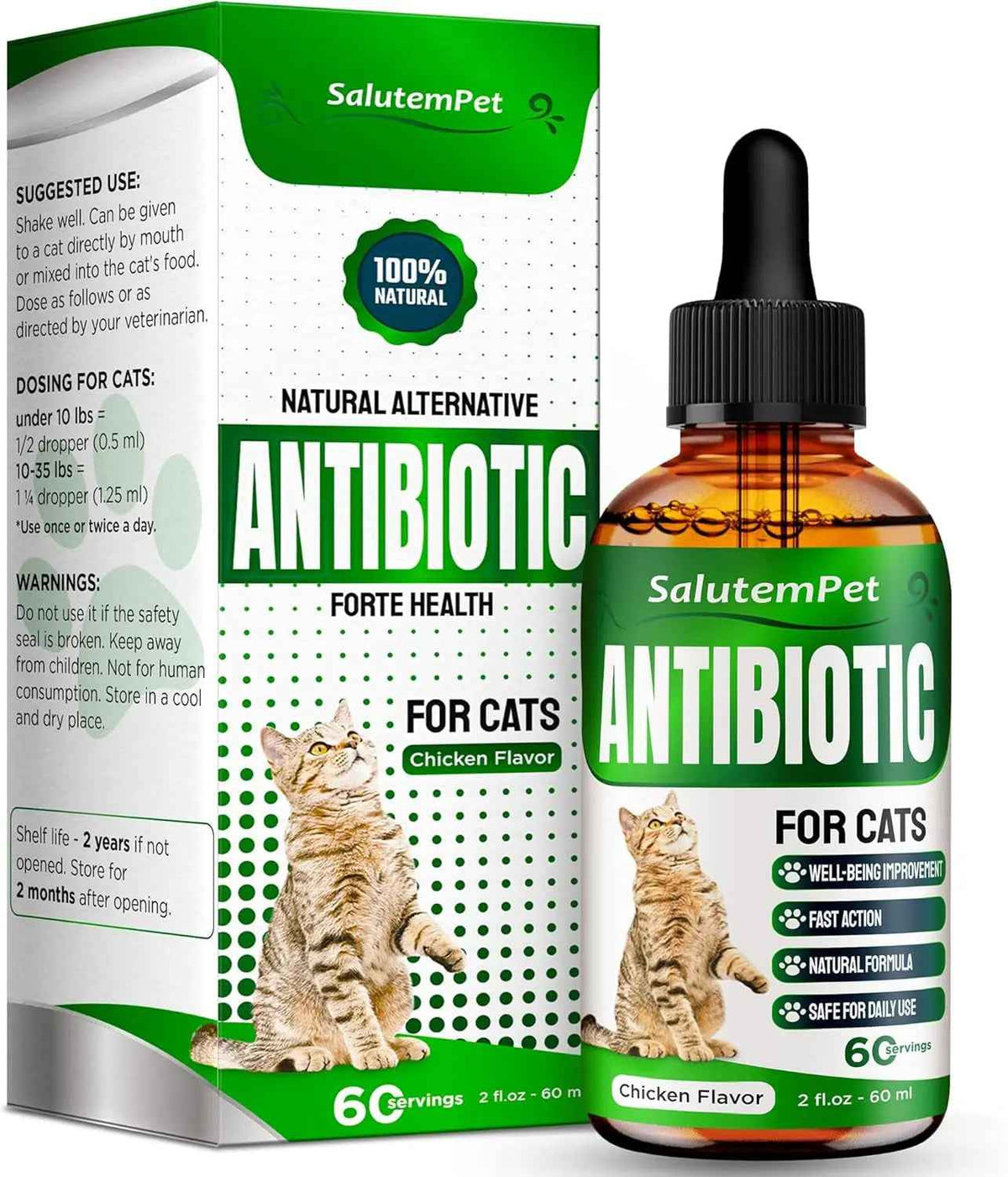 Natural Immune Support Drops for Cats Chicken Flavor 2oz