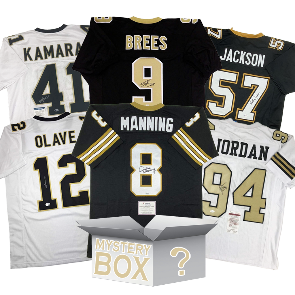 Autographed/Signed New Orleans Football Jersey Mystery Box with PSA JSA or Beckett COA