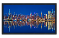 Professionally Framed New York City Skyline High-Resolution Panoramic Photo 12x22 Wall Art