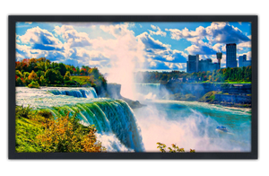 Professionally Framed Niagara Falls USA & Canada Skyline High-Resolution Panoramic Photo 12x22 Wall Art