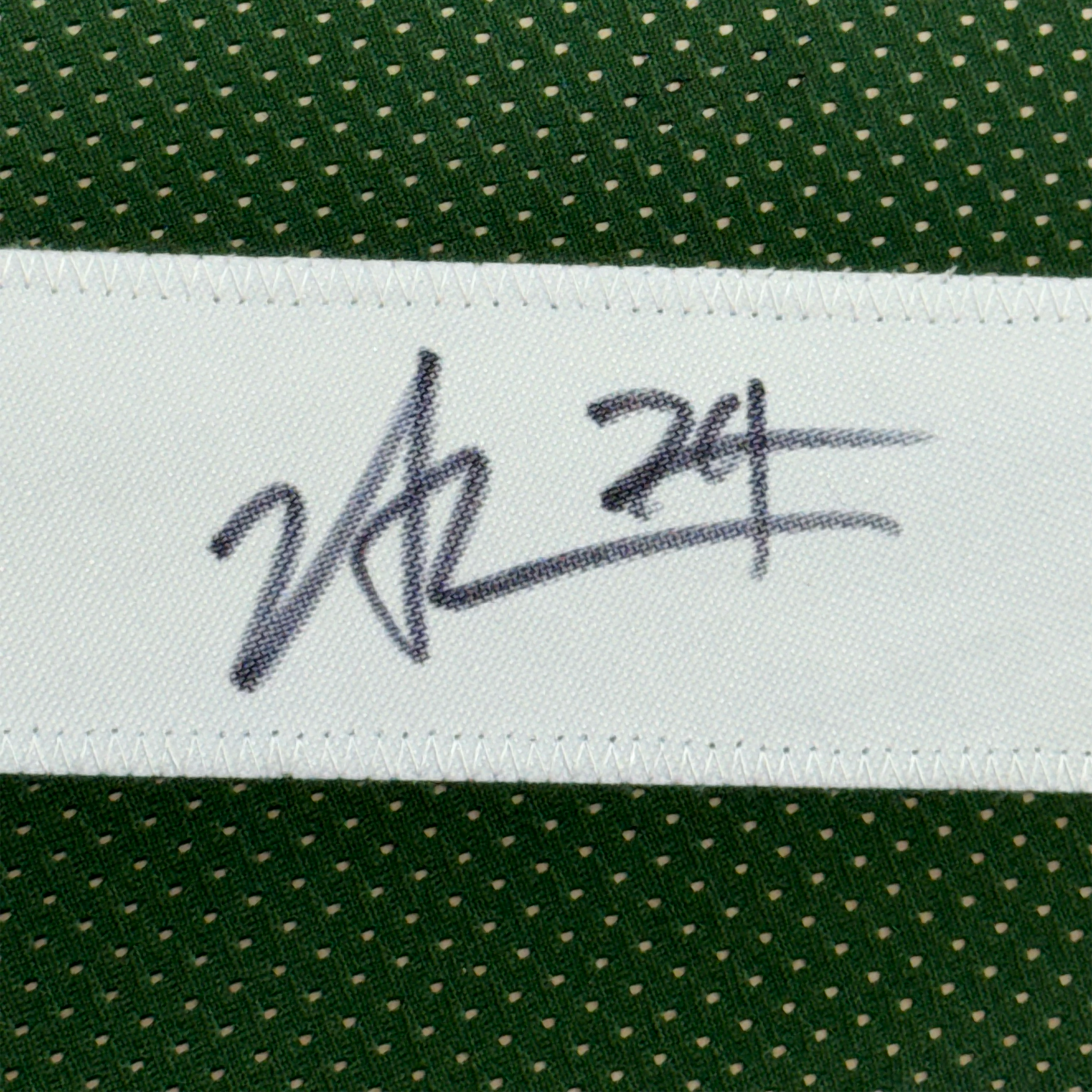Framed Autographed/Signed Nick Mangold 35x39 New York Green Football Jersey JSA COA